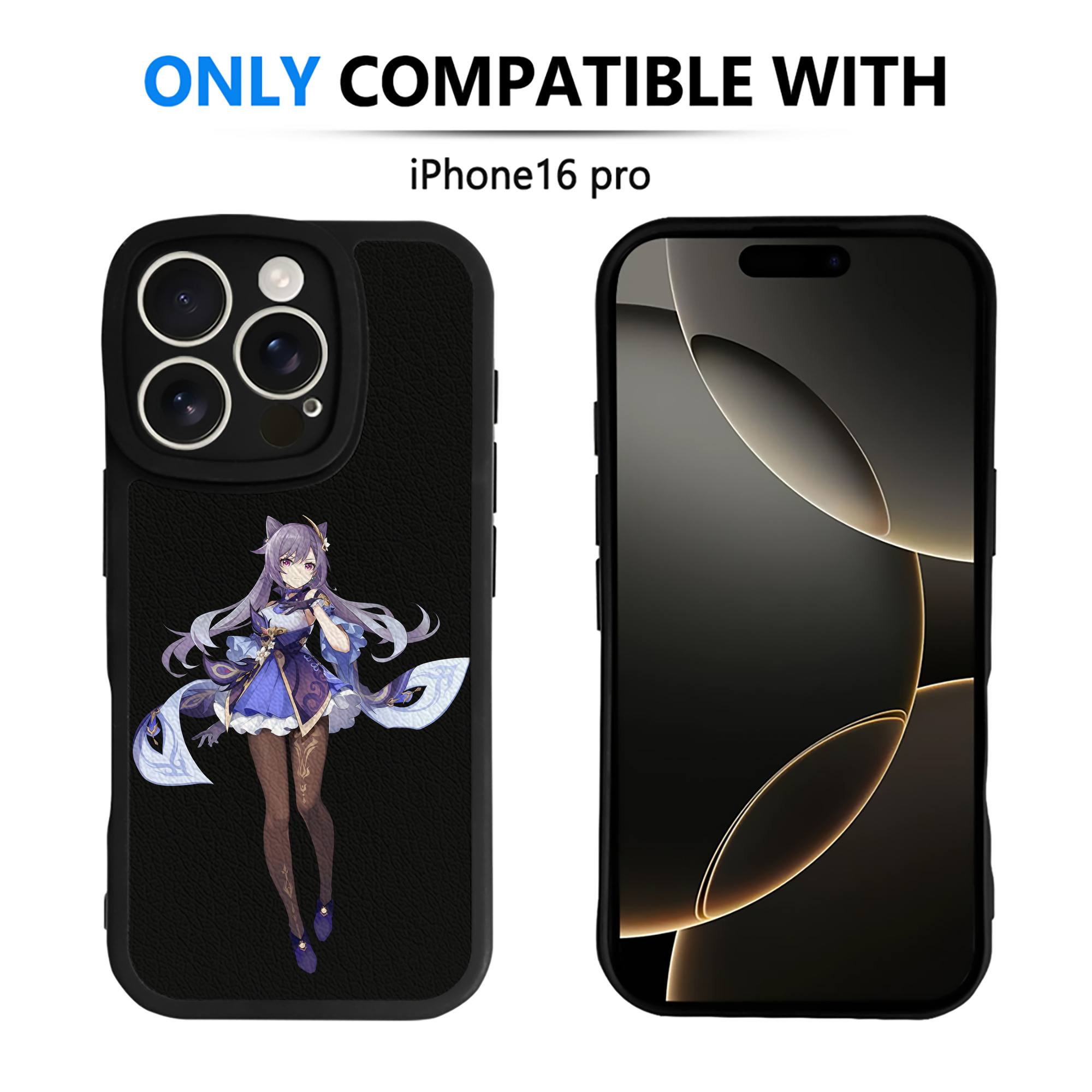 げんし神 刻晴 こくせい genshin Kokusei 【iPhone 16シリーズ対応】シリコンスマホケース（レザー調） 材質：シリコン